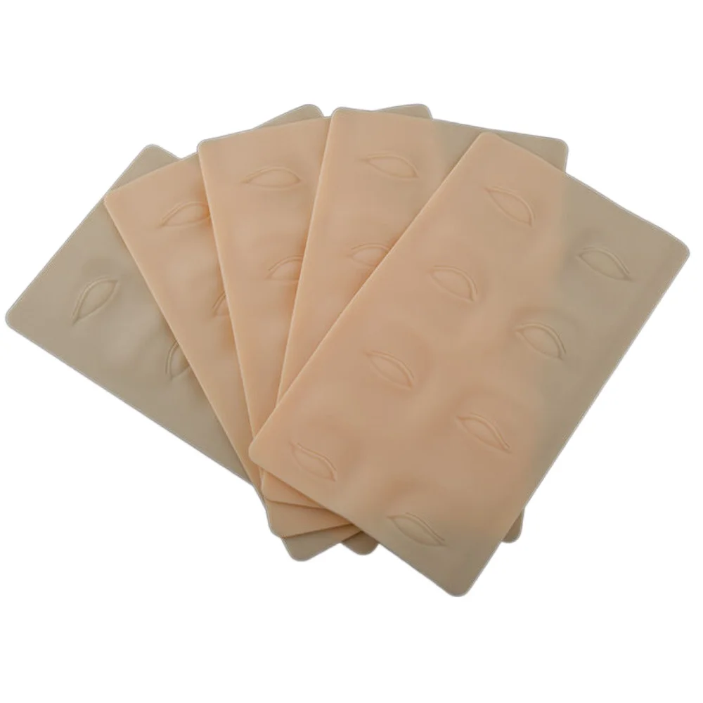

5Pcs Rubber Eyebrow Fake Skin Permanent Makeup Tattoo Practice Skin Cosmetic Training Paper For Beginner