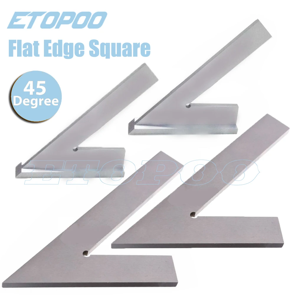 Стальная квадратная линейка ET MEASURE JDC 45 градусов
