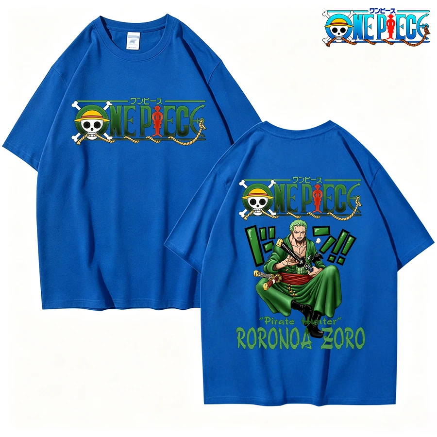 Новая популярная футболка унисекс One Piece 2026 с аниме-принтом Зоро, летняя, из чистого хлопка, в уличном стиле, повседневный топ (art.: 3920db2267696) - 3920db2267696