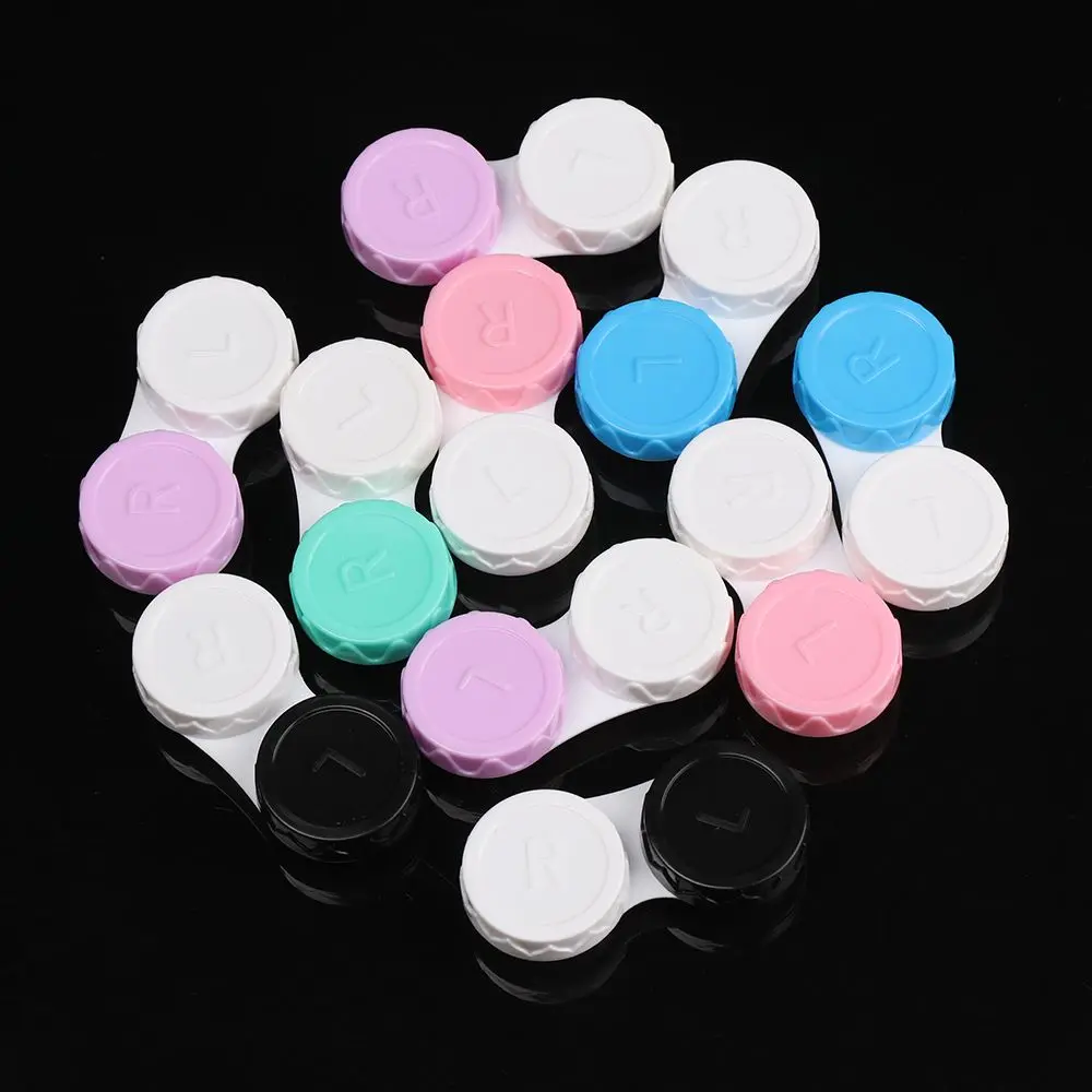 

20 PCS Glasses Cosmetic Contact Lenses Box Contact Lens Case for Eyes travel Kit Holder Container Travel Accessaries Wholesale