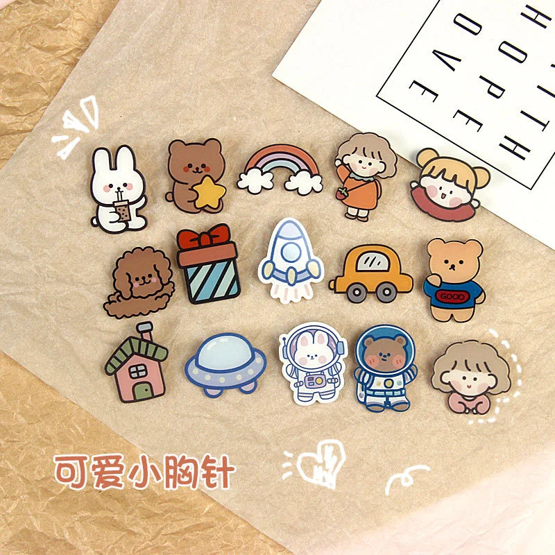 

Japan and South Korea cute creative cartoon acrylic astronaut Brooch girl accessories clothing bag pendant Badge Pin