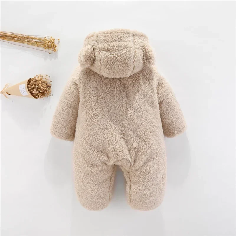 Детские зимние теплые комбинезоны для новорожденных девочек фланелевый