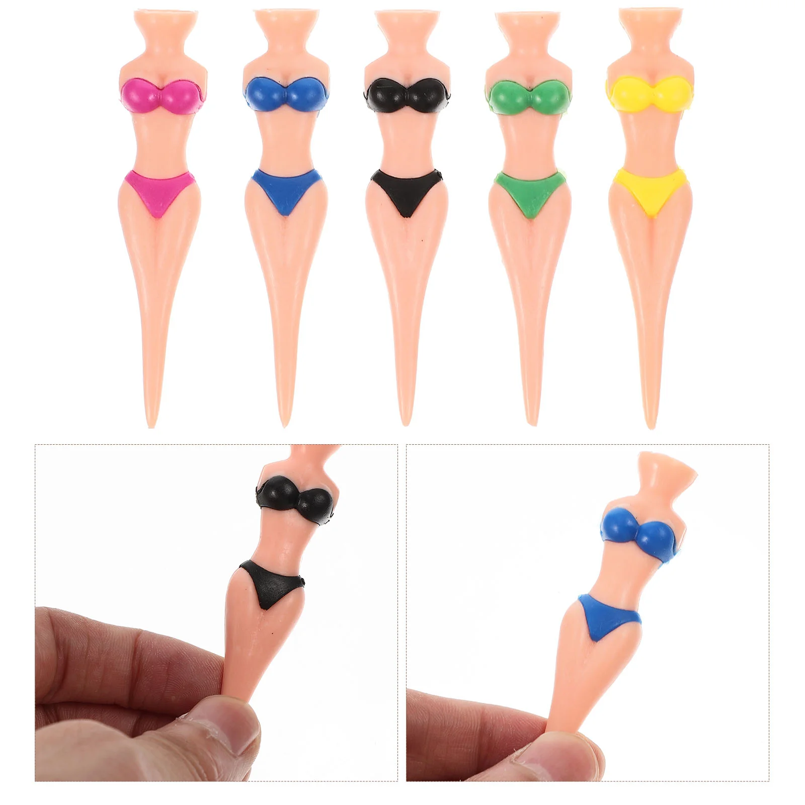 

10 шт., женские пластиковые гольфы в форме бикини