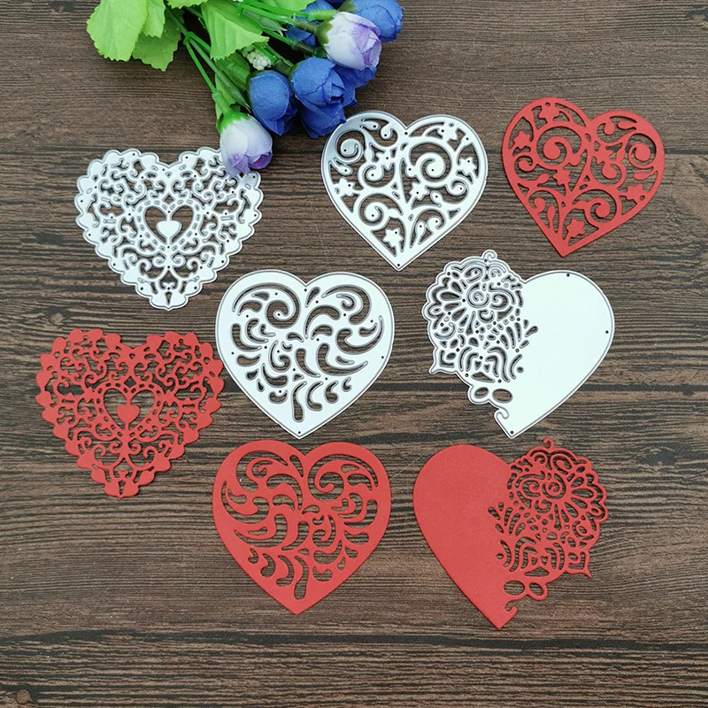 

4pcs/set Lace Love Metal Cutting Dies Stencils For DIY Scrapbooking Decorative Embossing Handcraft Die Cutting Template