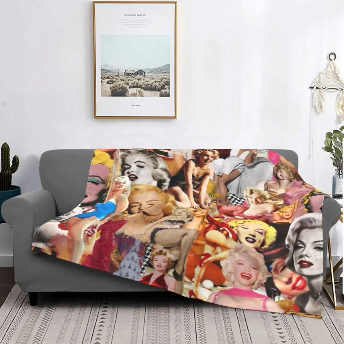 

Manta de tela escoa con capucha para cama, edredones de tela escoa de Marilyn Monroe, 2 единицы