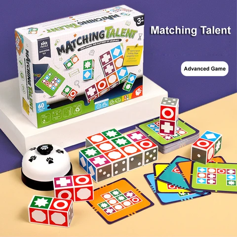Игра-головоломка с подходящими талантами, семейные Настольные игры для детей и взрослых с кубиками с узором, образовательное пространство