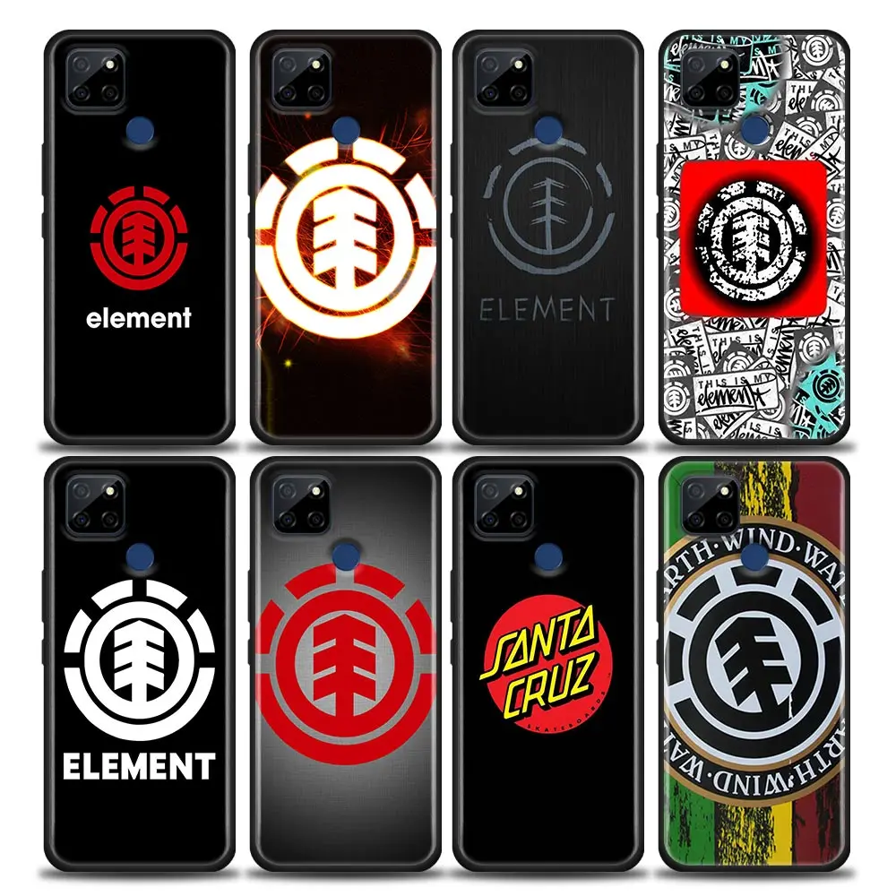 

Phone Case for Realme 5 6 7 7i 8 8i 9i 9 XT GT GT2 C17 Pro 5G SE Master Neo2 Silicone Case Cover Element passion skateboard logo