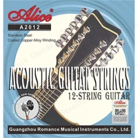 alice a2012 12 strings acoustic guitar string set steel copper alloy winding light tension for 12 string acoustic guitar string