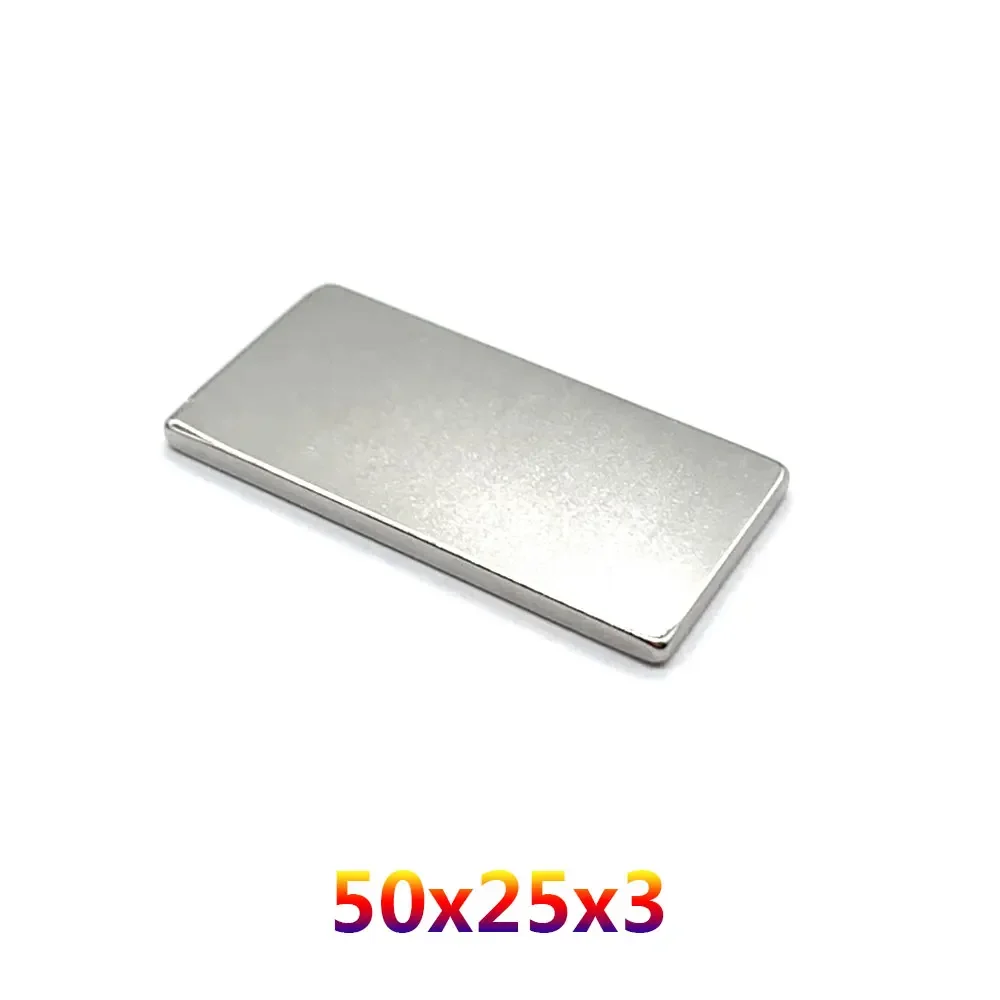 1/2/5 шт. 50x25x3 мм 50x25x5 50x25x10 большой блок редкоземельный магнит N35 прямоугольный
