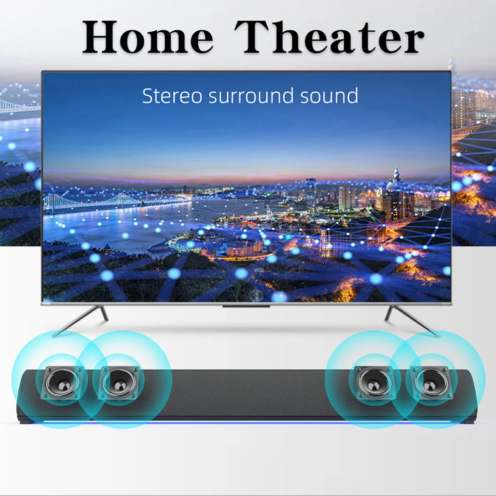 TV Soundbar Caixa De Som Bluetooth Home Theater Sound System Subwoofer Stereo Surround for Pc Gamer Free Mic new users bonus enlarge