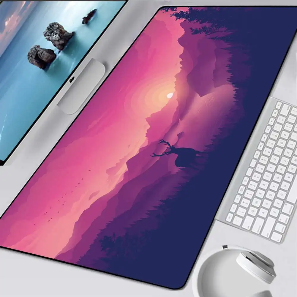 

Deep Forest Multi-color Customized HD Printing Gaming Mousepad Computer Lock Edge Desk Pad home office setup Large Mouse Pad