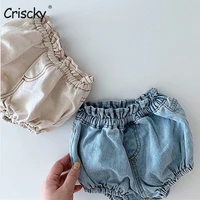 criscky infant kids baby girl solid shorts cotton bottoms pp shorts bloomers children girls summer panties diapers panties
