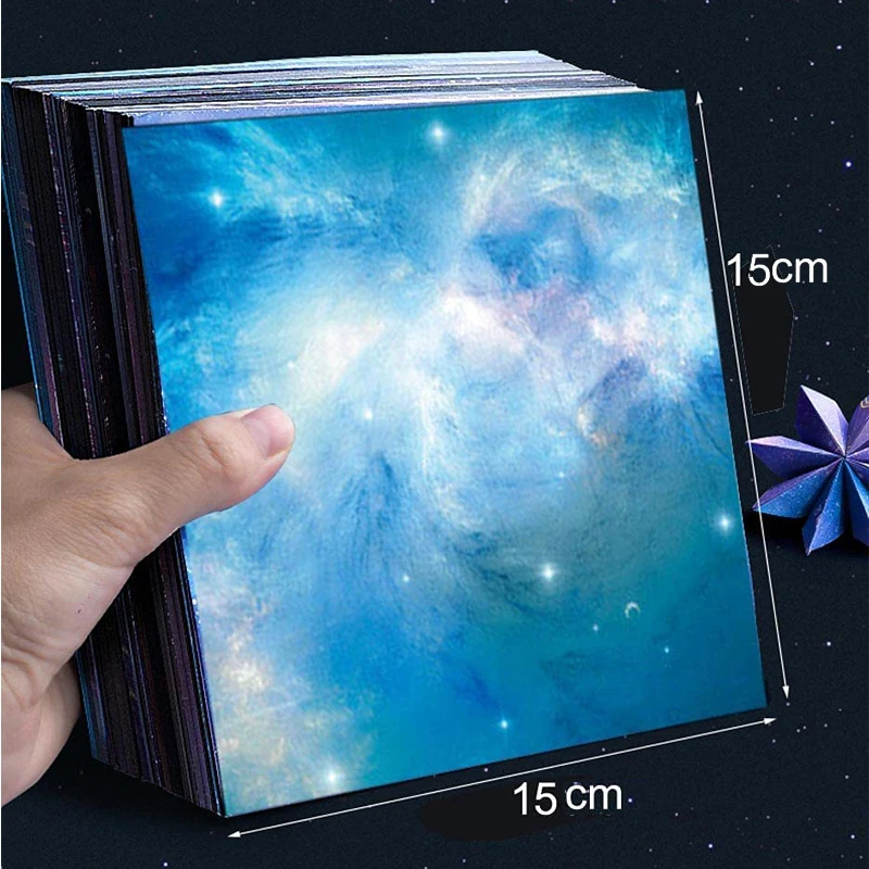 50 двусторонних звездных рисунков искусственная бумага для рукоделия сделай сам