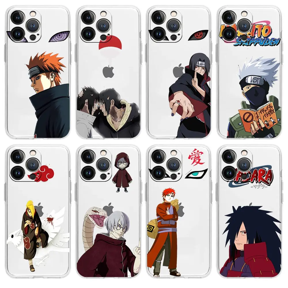 

Naruto Anime Uchiha Phone Case For iPhone 11 12 13 Pro MAX 13 Mini 7 8 Plus X XS XR Max SE 2020 Soft Silicone Clear Cover Fundas