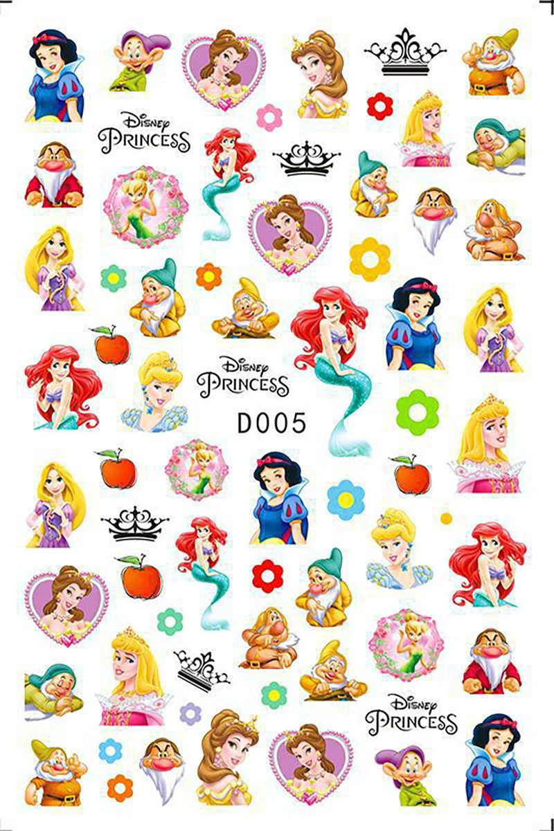 

Disney Cartoon Nail Art Sticker Snow White Mermaid Mickey Minnie Nail Art Applique Nail Art Decoration Nail Slider