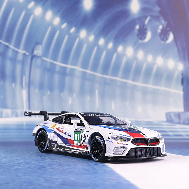 Гоночная машина Nicce 1:32 BMW M8 Le литая металлическая модель автомобиля Игрушечная