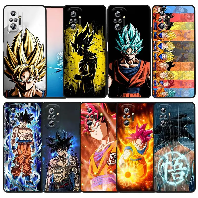 

Goku The Dragon Ball For Xiaomi Redmi Note 11 10S 10 9T 9S 9 8T 8 7 6 Pro Plus Max 5G Black Soft Funda Capa Phone Case