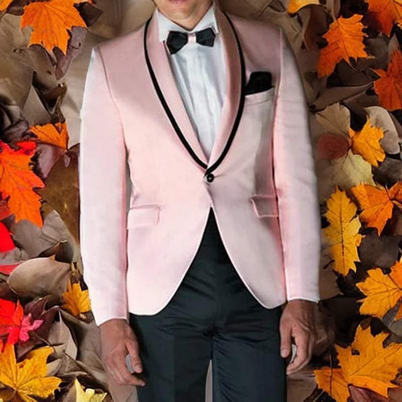 

Костюм облегающий мужской для выпускного вечера, клубный смокинг для шафера с лацканами, свадебный смокинг под заказ, комплект одежды для мужчин, 2 предмета, 2023