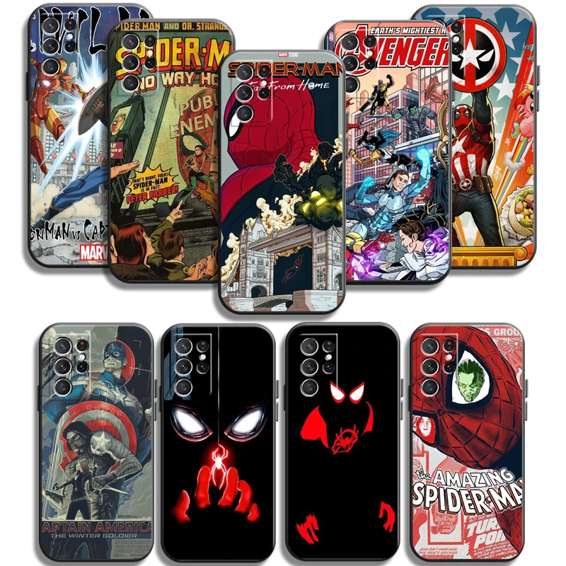 

Marvel Spiderman Phone Cases For Samsung Galaxy S20 FE S20 Lite S8 Plus S9 Plus S10 S10E S10 Lite M11 M12 Funda Soft TPU Coque
