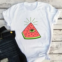 watermelon eye tee tops women 2022 watermelon eye sexy tshirt holiday graphic tees clothes women fashion tops gothic l