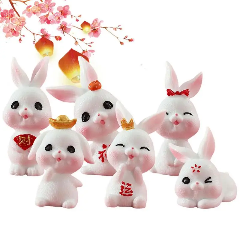 

6 шт., декоративные кролики в виде знаков зодиака