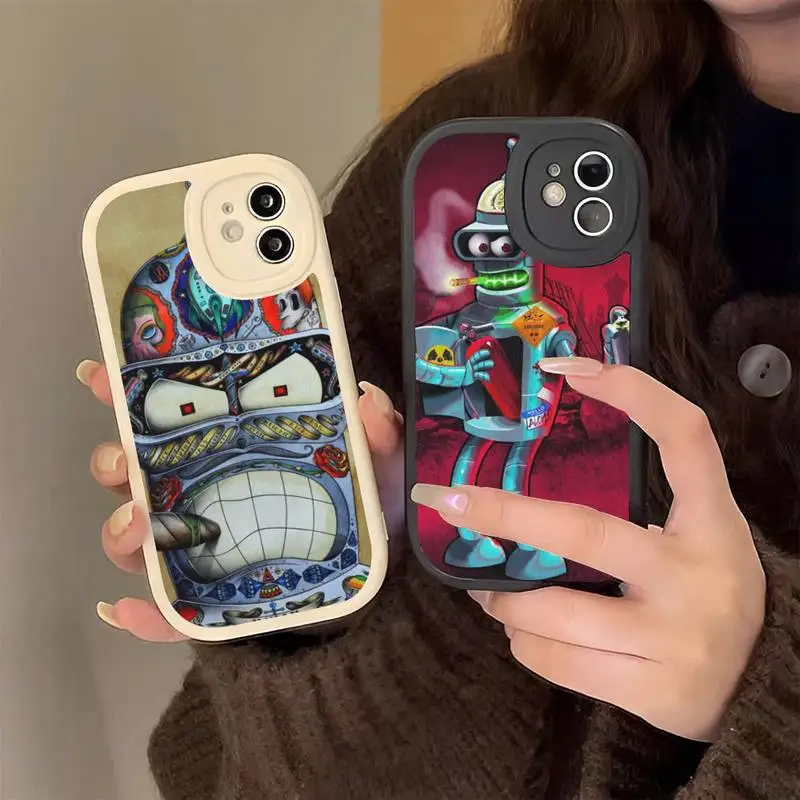 

F-Futurama B-Bender Art Phone Case Hard Leather for iPhone 13 12 Mini 11 14 Pro Max Xs X Xr 7 8 Plus 6 6s Se 2022 silicone Cover