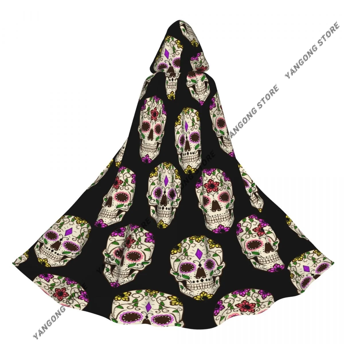 Средневековые костюмы для косплея плащ с капюшоном и черепом накидки длинные