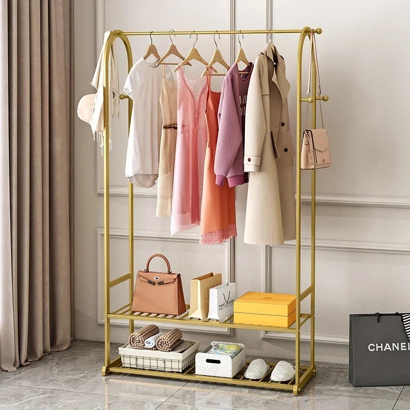 Одежда для спальни железная сушилка балкона металлическая золотая