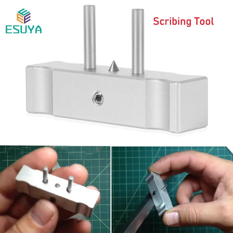 

ESUYA Aluminum Custom Center Scribing Tool Center Find Line Marking Center Line Blades for Wood and Metal, Thickness Up to 7/16"