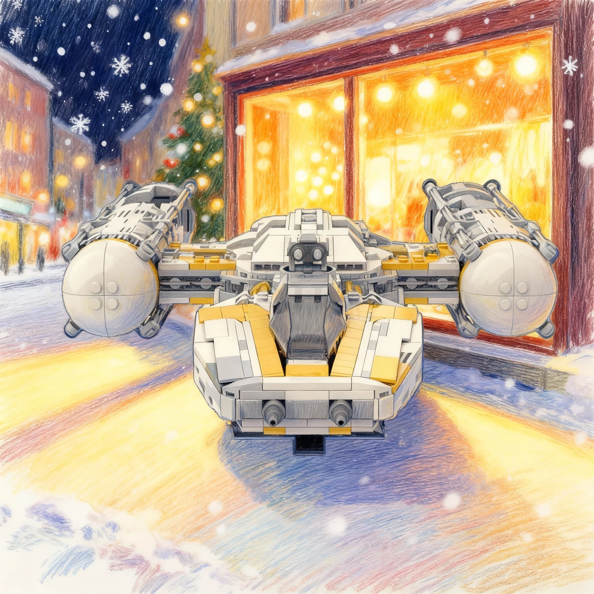 Фото Конструктор MOC «Звездный истребитель Y-Wing» (1914 деталей), модель для сборки, развивающая игрушка, подарок на Рождество №1