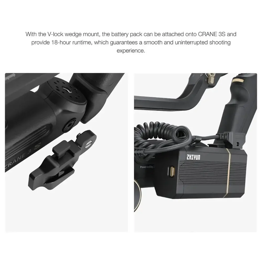 Фото ZHIYUN Official Power Plus для подвеса Zhiyun Crane 3S, 3-осевой ручной стабилизатор, аксессуар для подвеса №5