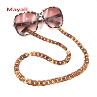 stainless steel silver bohemia muiticolor acrylic glasses chains women largand hold straps cords high quality jewelry