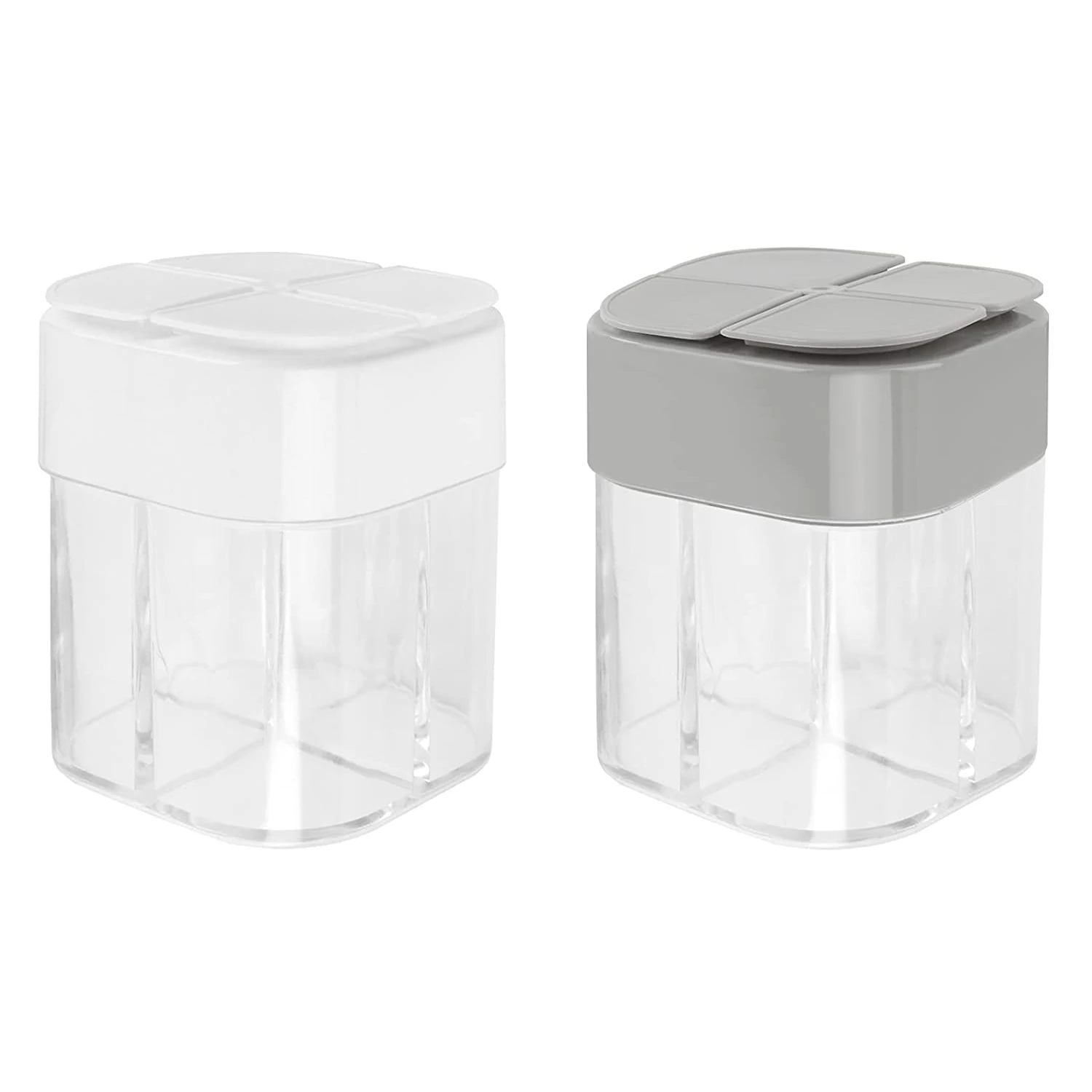 

Контейнер для специй, 4-х ячеечный шейкер для приправ с фильтром, кухонная пикника, барбекю, ресторана, дорожная солевая коробка для приготов...