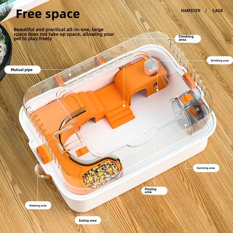 Клетка для хомяка большая вилла золотой медведь морская свинья цветочная ветка