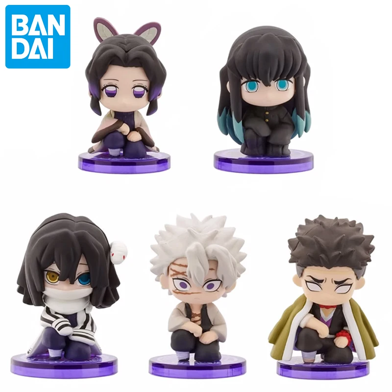 

Bandai Genuine Demon Slayer Gashapon Toys Anime Character Kochou Shinobu Action Figure Sitting Gesture Model for Kids Gift