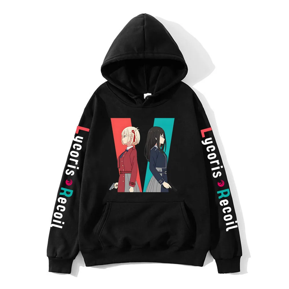 

Lycoris Recoil Classic Hoodies Long Sleeve Anime Print Sweatshirt Autumn Casual Unisex Kawaii Clothes Chisato Takina Graphic Top