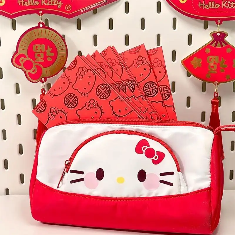 Новый милый красный конверт Sanrio Hellokitty Kawaii праздничные красные конверты