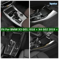 gear shift panel decorative cover trim center console side strip accessories abs for bmw x3 g01 2018 2022 x4 g02 2019 2021
