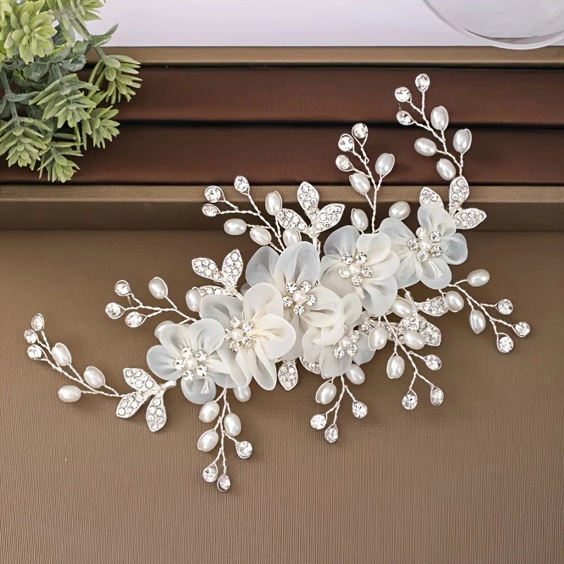 Женская заколка для волос с жемчугом