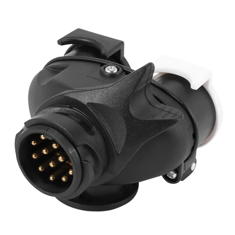 

13 Pin To 7 Pin Double-Head Connector Campervan Caravan Rv Trailer Power Connector Plug Socket Connector Conversion Adapter