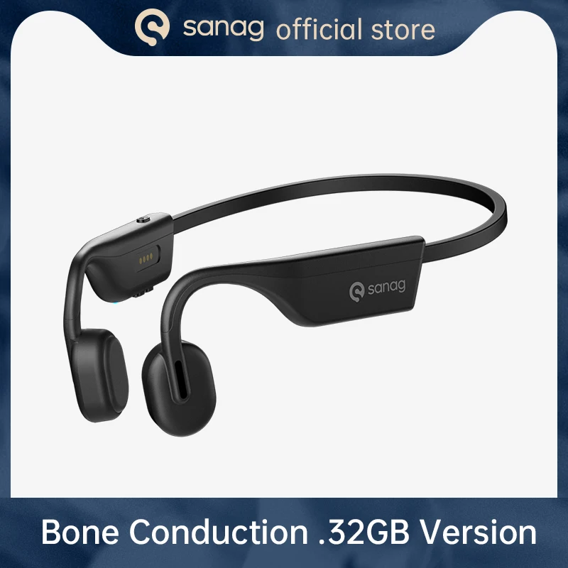 

Sanag A9S True Bone Conduction Earphone Wireless Bluetooth Headphone Sports IP67 Swimming Headset Built-in 32G Memory with MIC