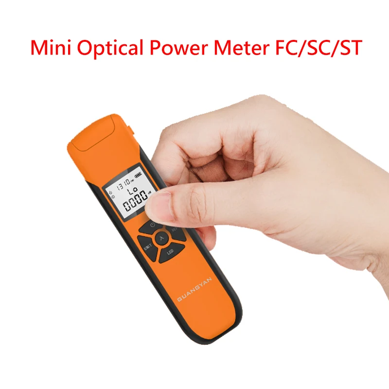 Optical Power Meter G10 High Precision Rechargeable Battery FTTH Fiber Optic Power Meter With Flash Light OPM  FC/SC/ST