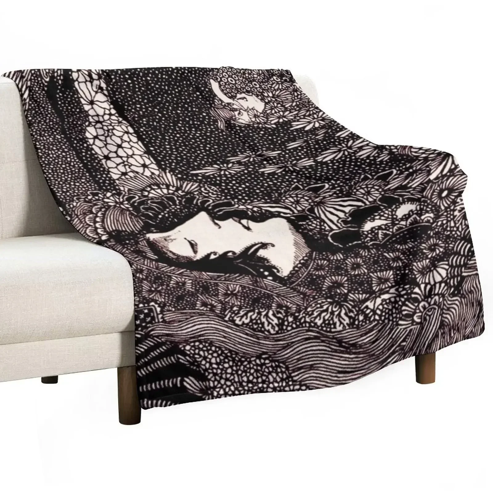 HD Sleeping Morella от Edgar Allan Poe s Tales (1933) Плед диван-кровать Кемпинг Большие свободные