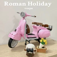 moc 10298 roman holiday building blocks motorcycle sheep vehicle assemable kids educational toys for children creatoring toys