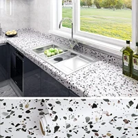 matte terrazzo contact paper for countertops waterproof marble countertop wallpaper self adhesive thick peel and stick sticker