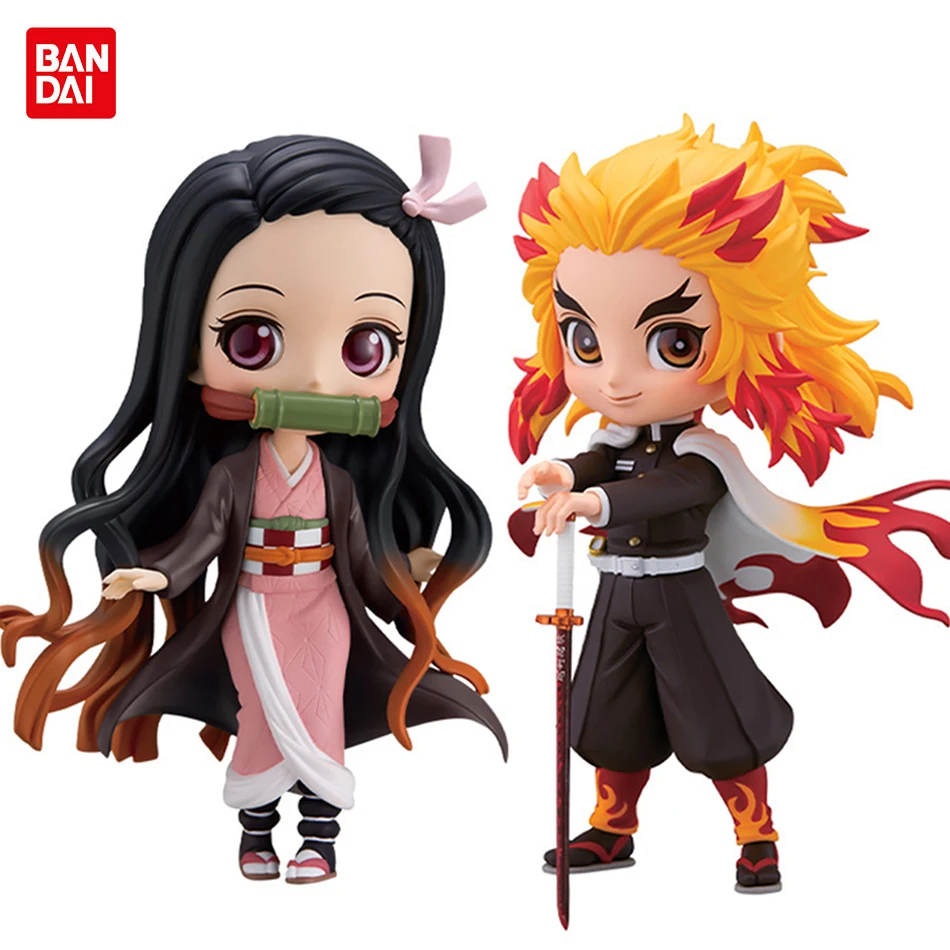 

15cm Anime Demon Slayer Figure Nezuko Tanjirou Zenitsu Inosuke Kyoujurou Giyuu Kawaii Qposket Figural PVC Model Toy Collect Gift