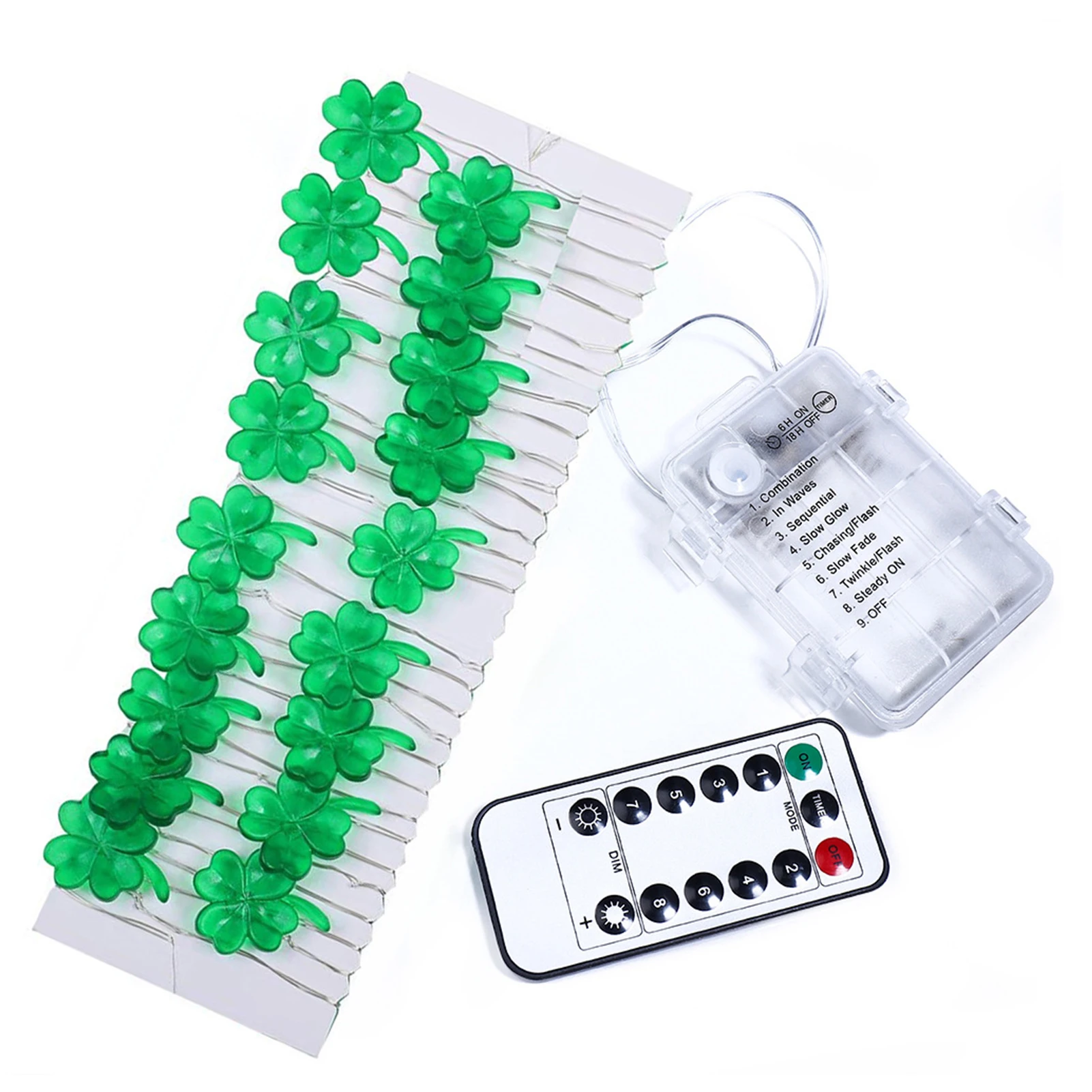 

Гирлянда на День Св. Патрика, огни для шампанского, Декор, Зеленый Клевер на удачу, светильники с 40 светодиодный одами для украшения вечерние...