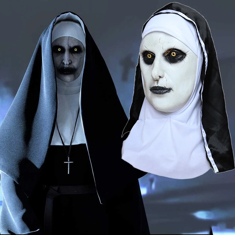 

Хэллоуин, ужас, монахиня, косплей-маска, страшный фильм, призрак, монахиня, латексная маска на все лицо, Хэллоуин, Необычные искусственные реквизиты для взрослых