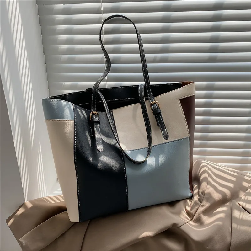 

Модная простая сумка, женская сумка, новая модная сумка-тоут в Корейском стиле, в западном стиле, вместительная Универсальная Портативная с...