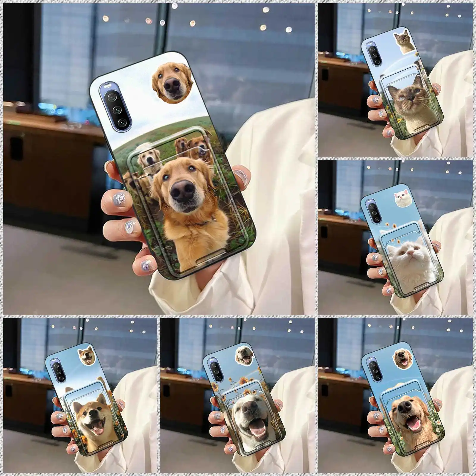 Фото Прочный грязеотталкивающий чехол для телефона Sony Xperia 10 V 2023, задняя крышка из ТПУ, слот для карт, защитный граффити с мультяшным рисунком №4